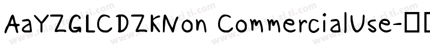 AaYZGLCDZKNon CommercialUse字体转换